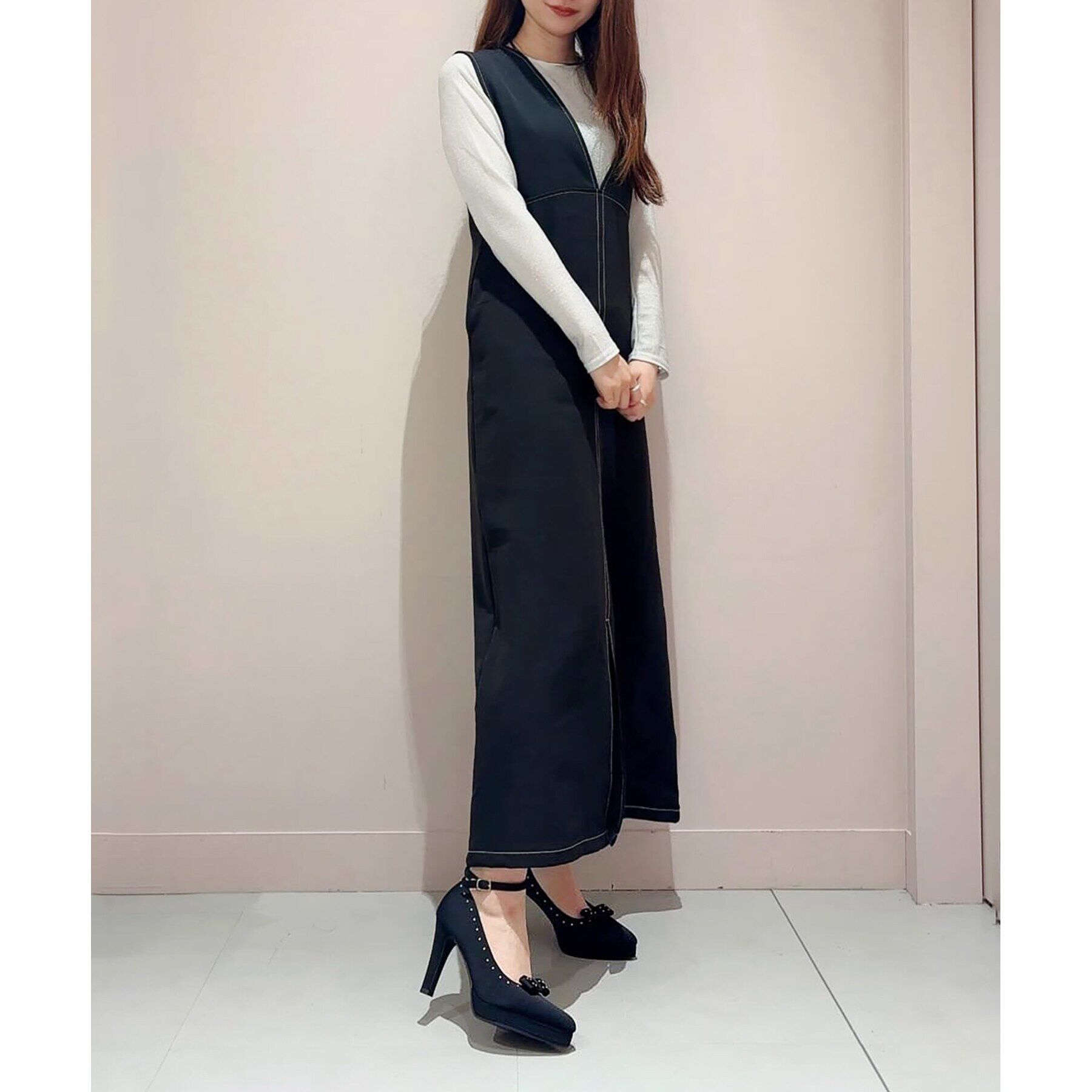 ESPERANZA「スタッズリボンパンプス 24SS」|パンプス|