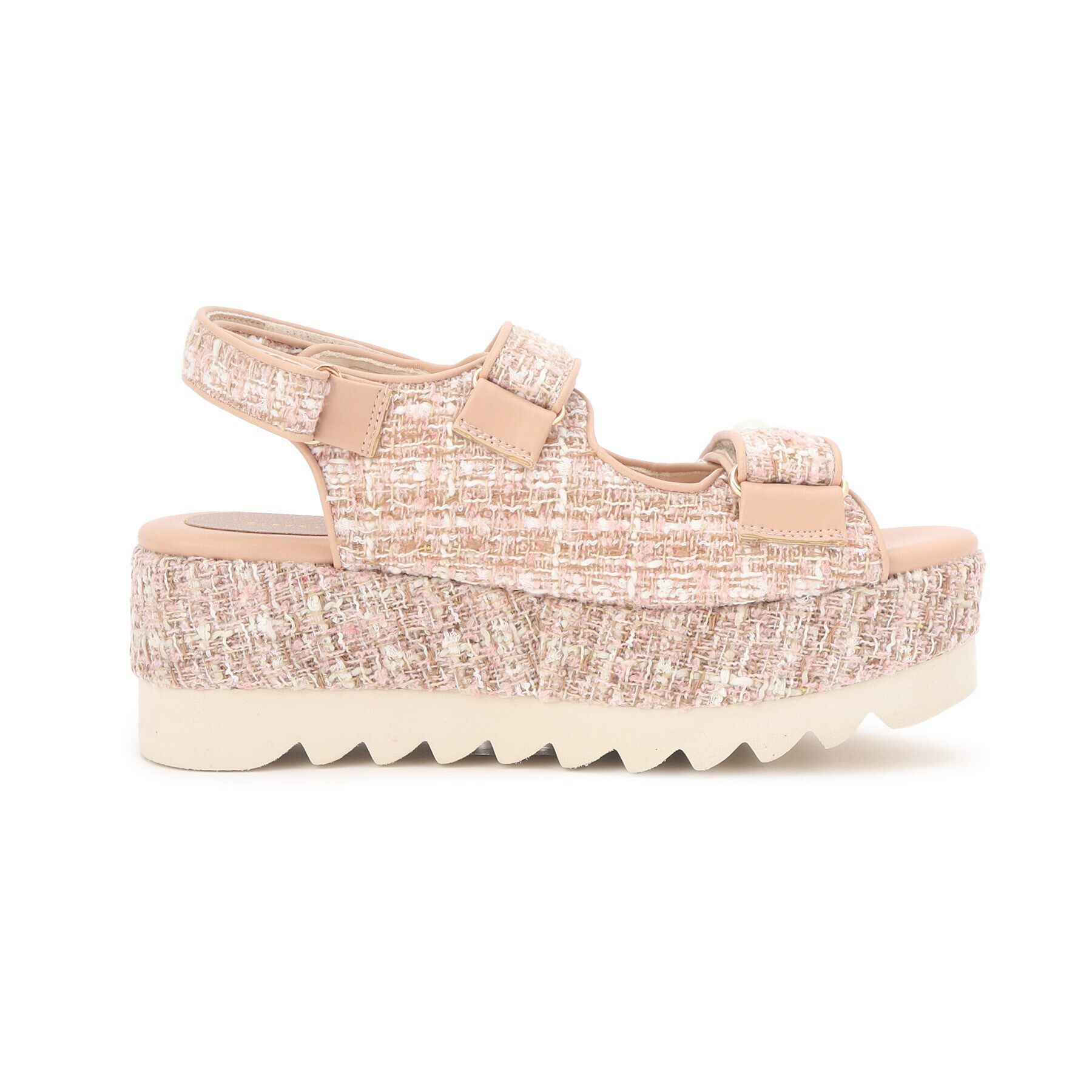 ESPERANZA「ツイードパール調厚底スポーツサンダル 24SS」|サンダル|