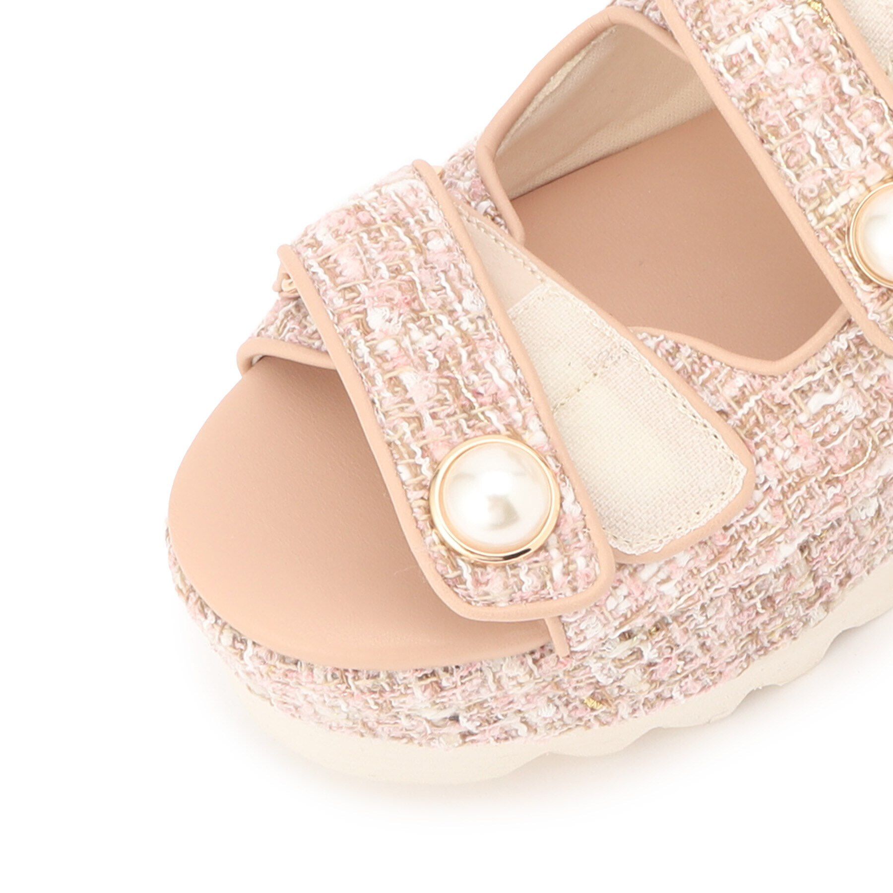 ESPERANZA「ツイードパール調厚底スポーツサンダル 24SS」|サンダル|