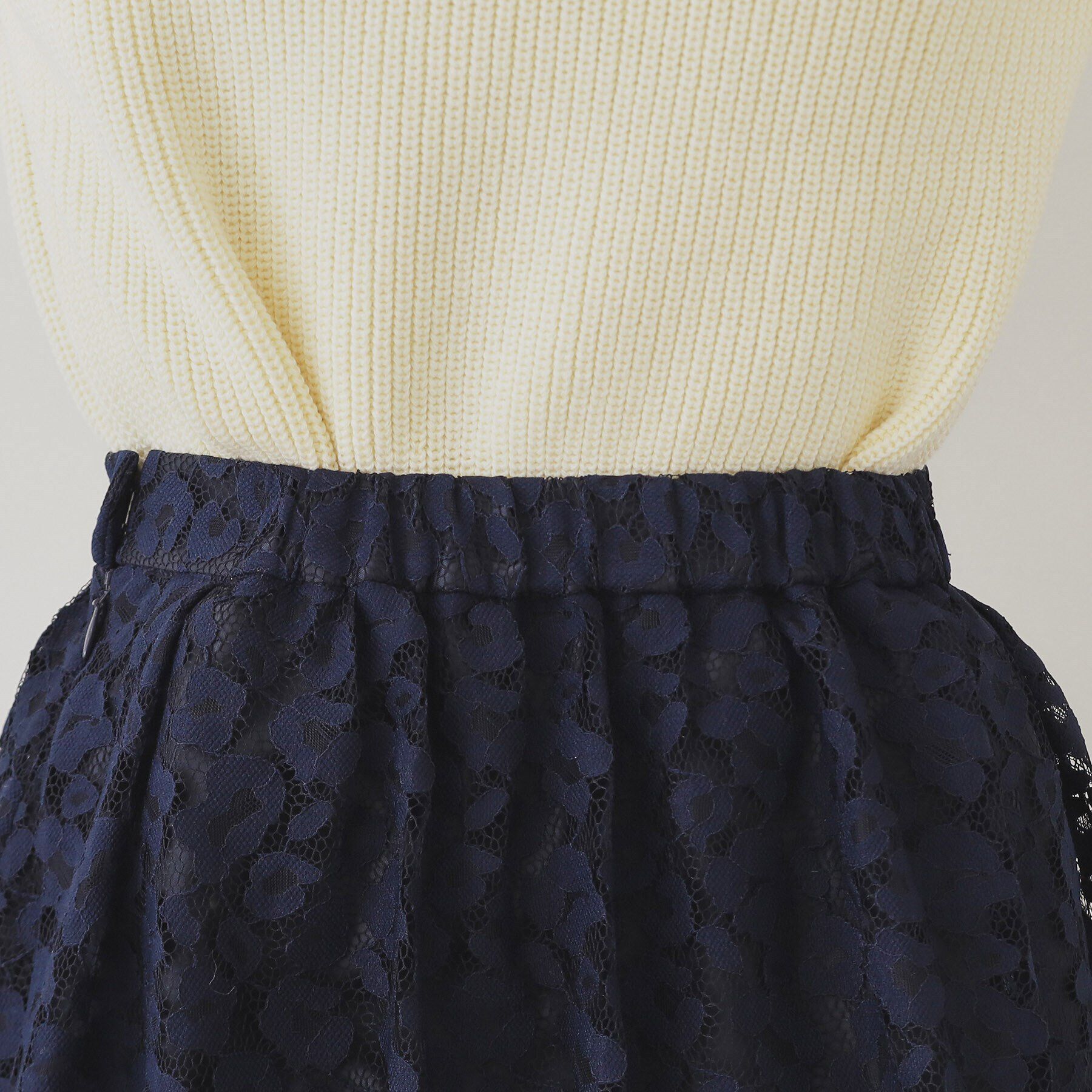 SunaUna「【レオパード柄レース／ウエスト後ろゴム】フレアスカート」|スカート|