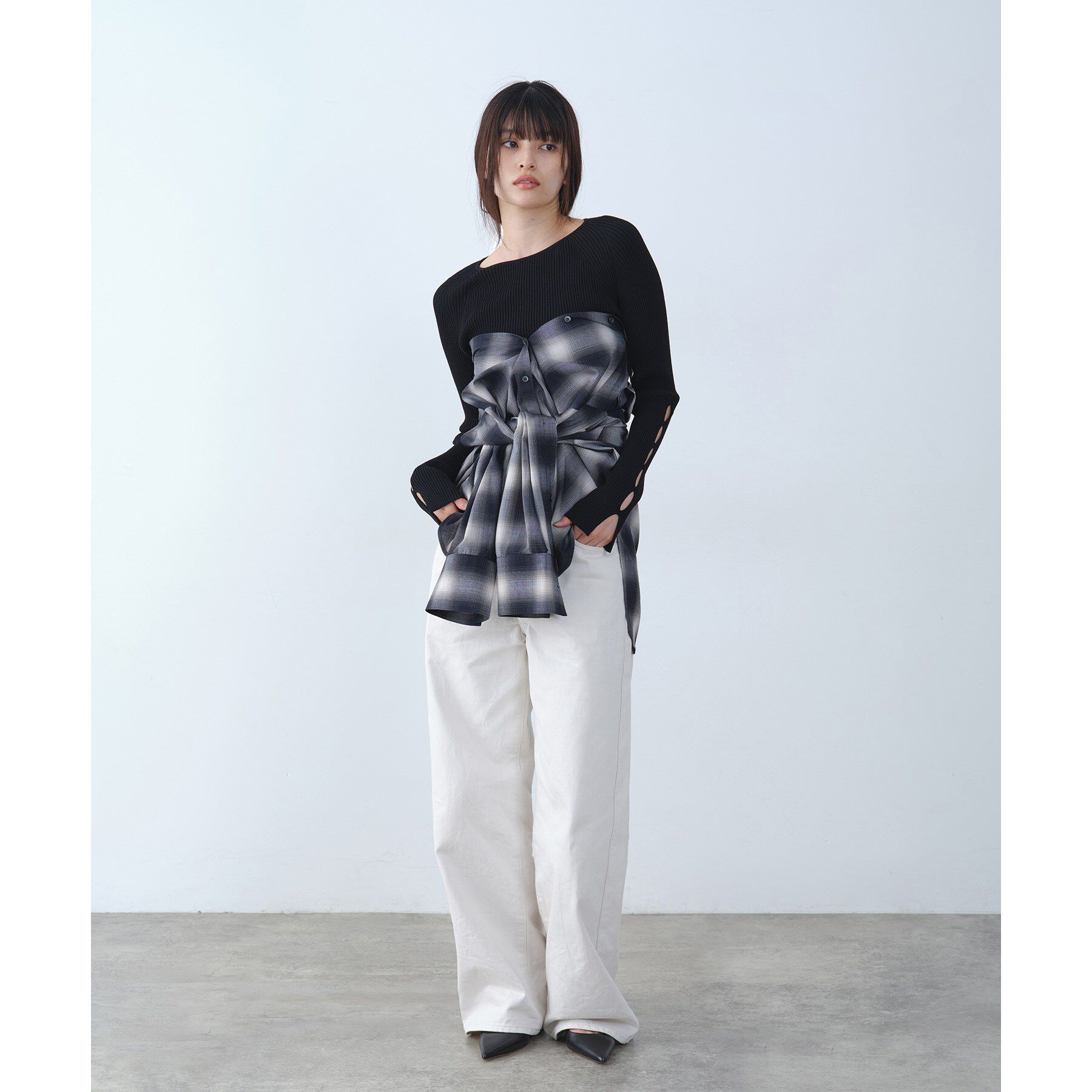 CODE A「shadow check over shirt」|シャツ・ブラウス|