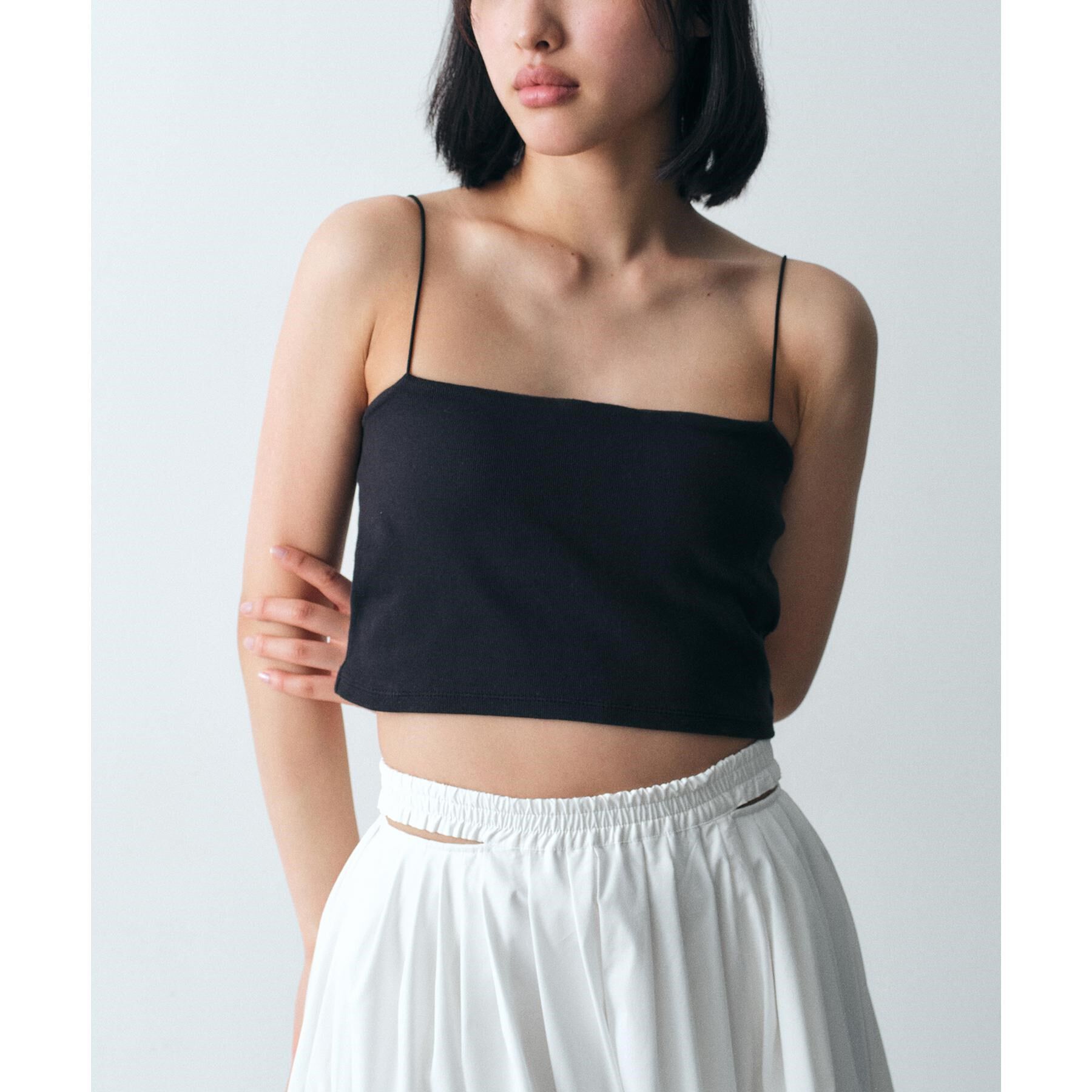 CODE A「【Re】bandeau bra top」|チューブトップ|ブラック(019)