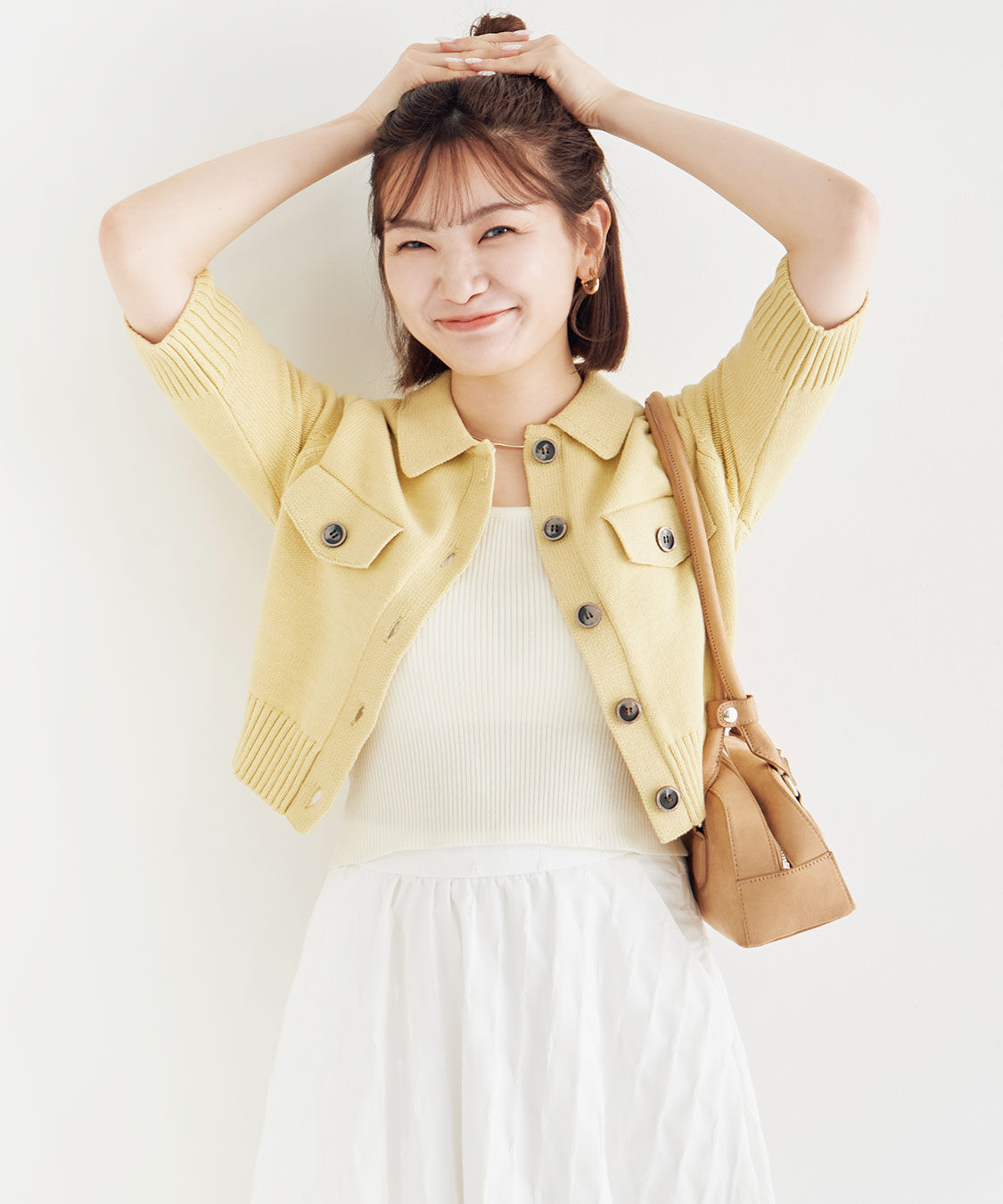 COCO DEAL「リリヤーンハーフスリーブニットカーディガン」|ニット・セーター|