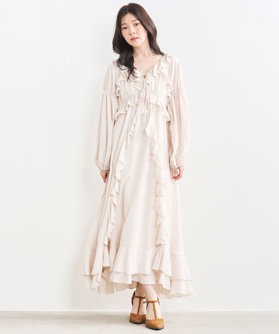 COCO DEAL「フリルロングワンピース」|ワンピース|