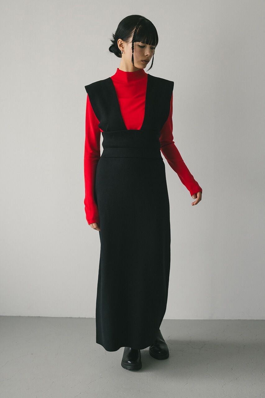 STYLEMIXER「ハイウエストサスペンダーニットスカート」|その他|