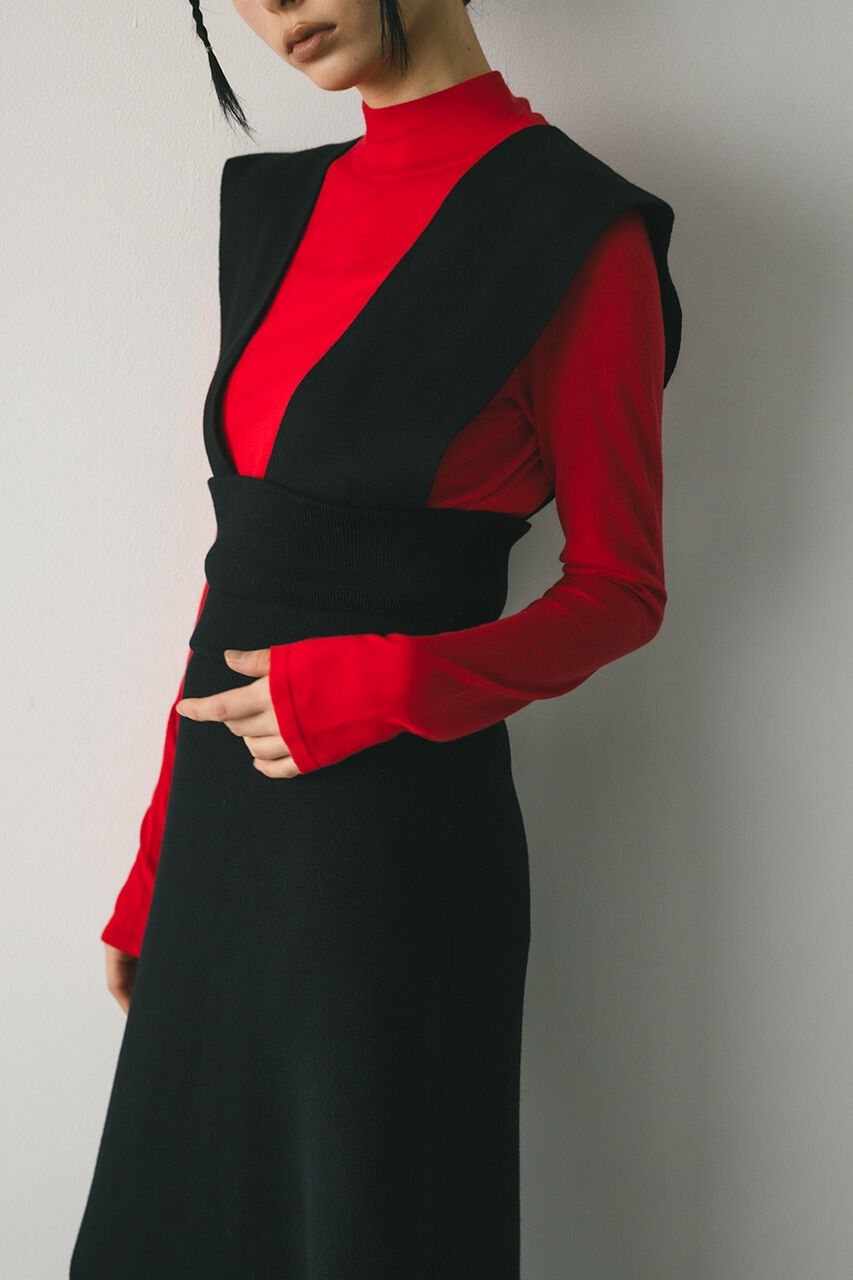 STYLEMIXER「ハイウエストサスペンダーニットスカート」|その他|