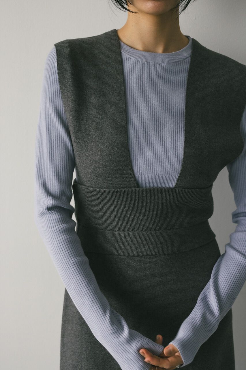 STYLEMIXER「ハイウエストサスペンダーニットスカート」|その他|