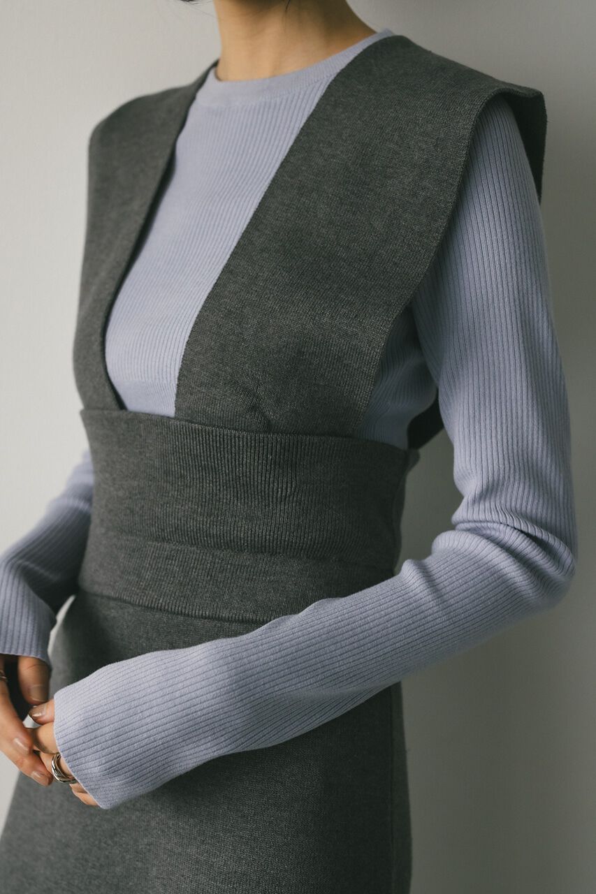 STYLEMIXER「ハイウエストサスペンダーニットスカート」|その他|