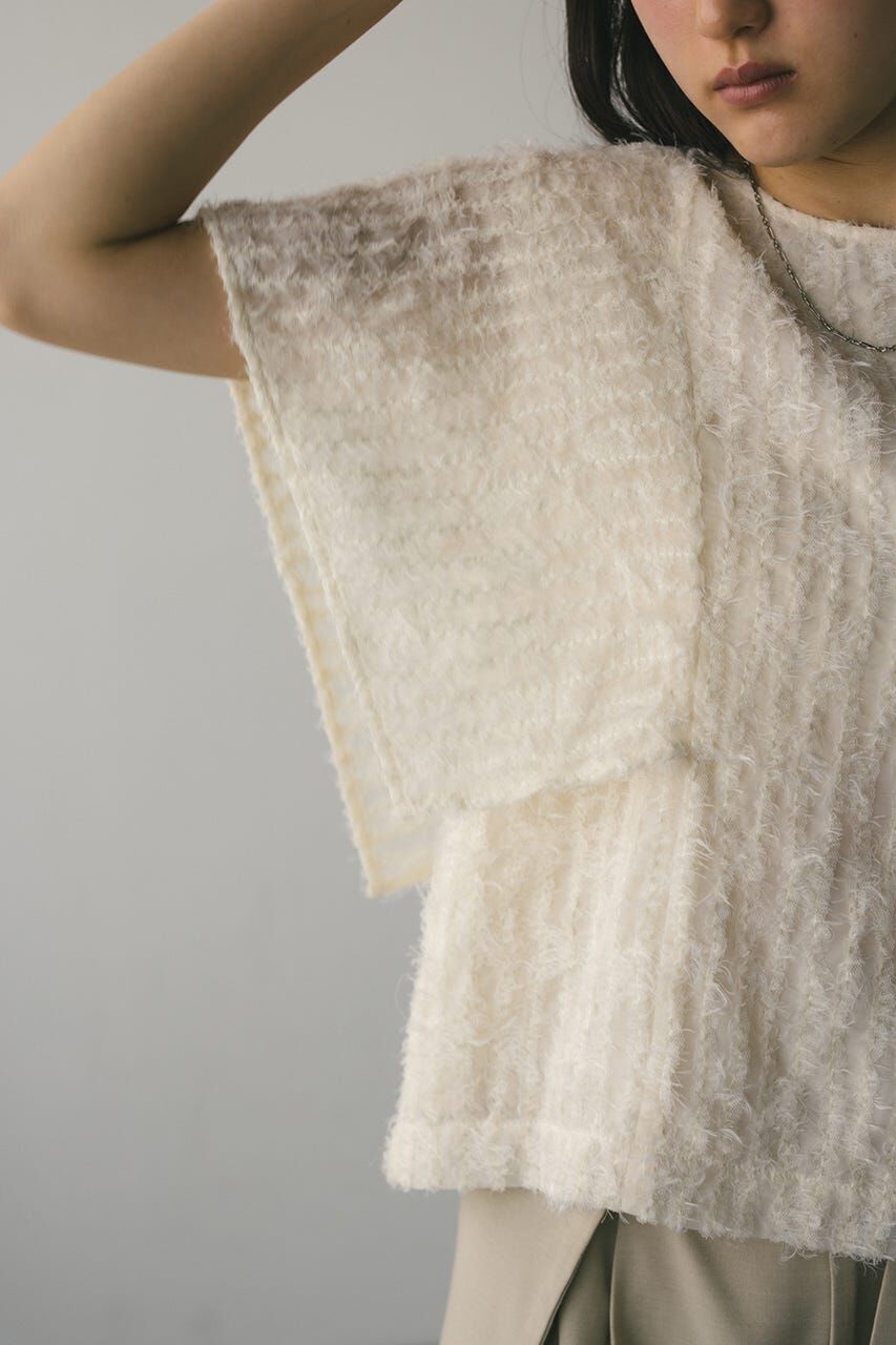 STYLEMIXER「チュールフリンジジャガードトップ」|シャツ・ブラウス|