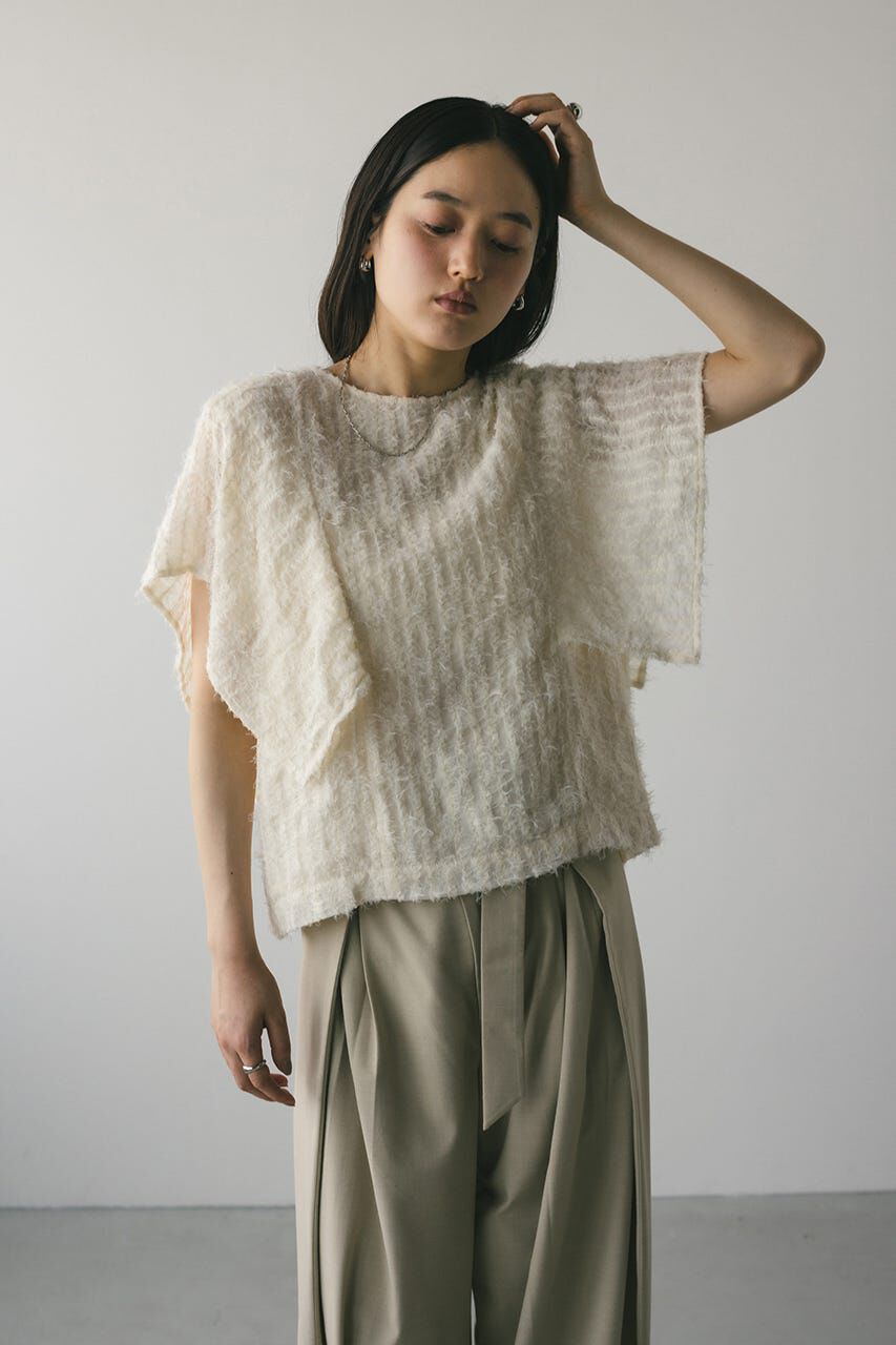 STYLEMIXER「チュールフリンジジャガードトップ」|シャツ・ブラウス|