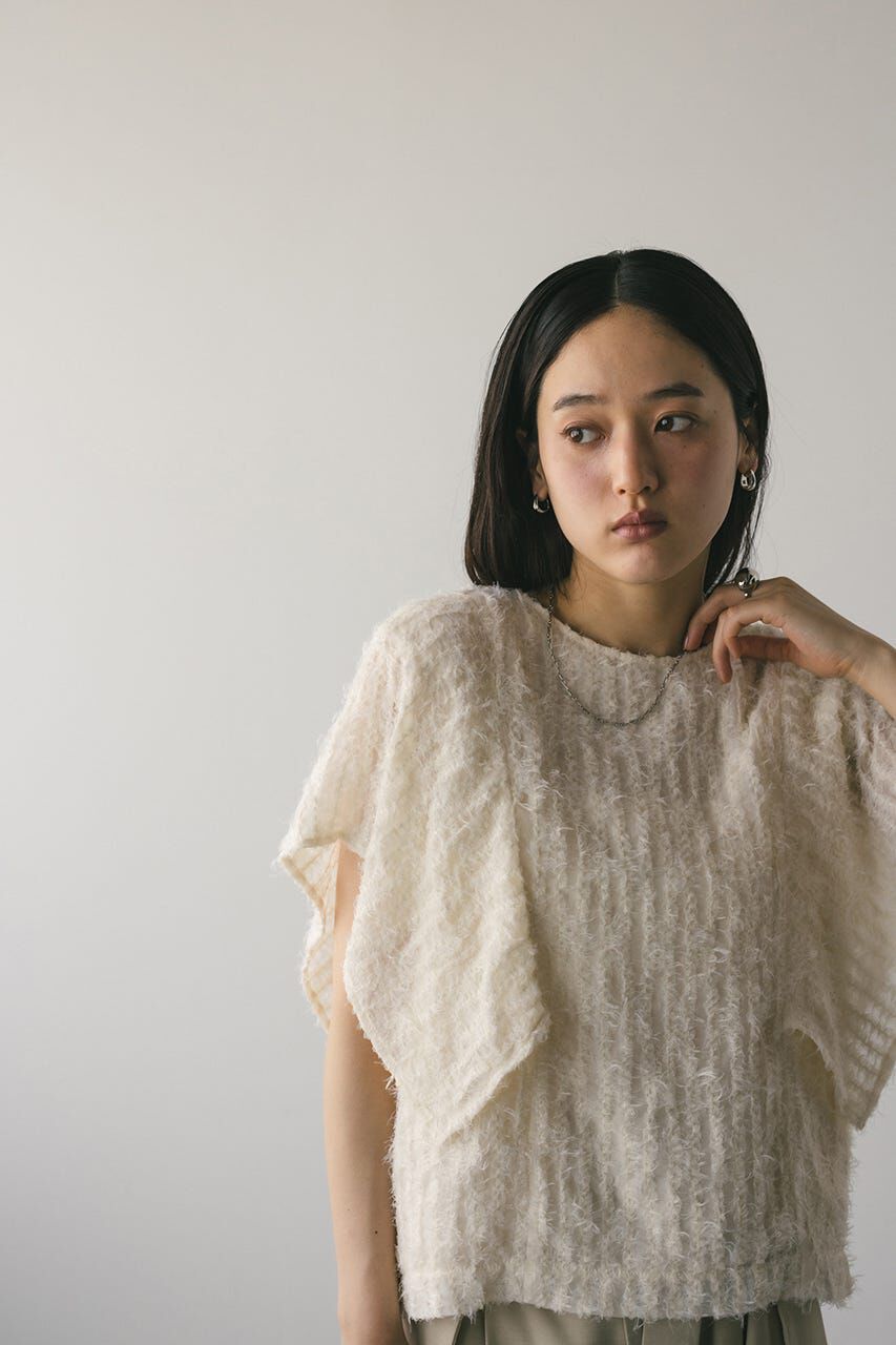 STYLEMIXER「チュールフリンジジャガードトップ」|シャツ・ブラウス|