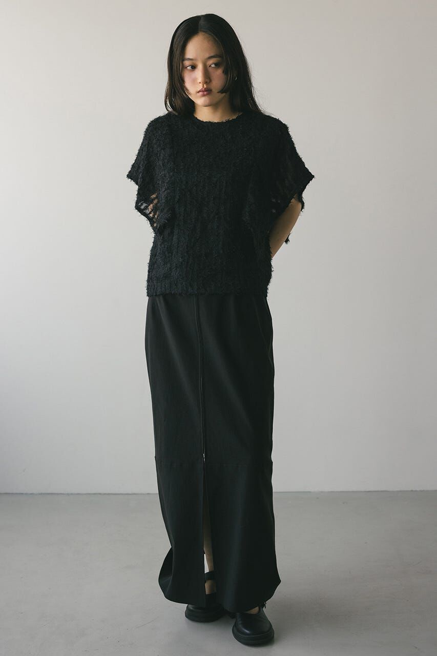 STYLEMIXER「チュールフリンジジャガードトップ」|シャツ・ブラウス|