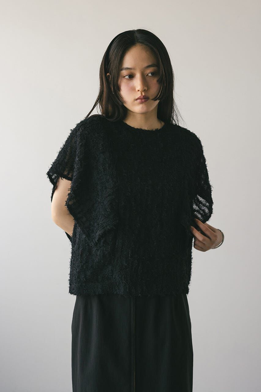 STYLEMIXER「チュールフリンジジャガードトップ」|シャツ・ブラウス|