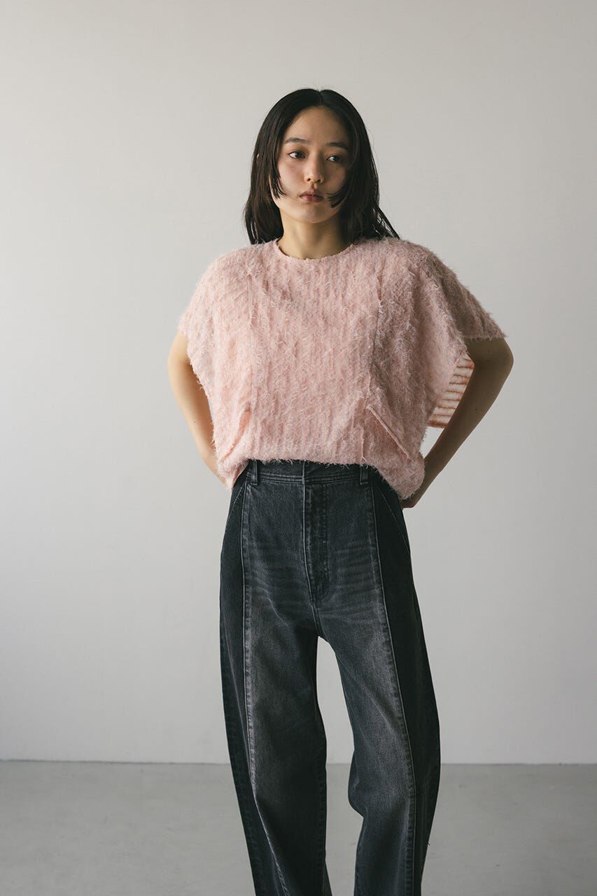 STYLEMIXER「チュールフリンジジャガードトップ」|シャツ・ブラウス|