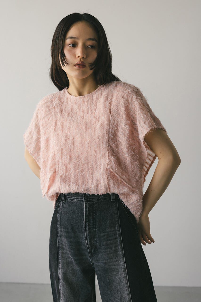 STYLEMIXER「チュールフリンジジャガードトップ」|シャツ・ブラウス|