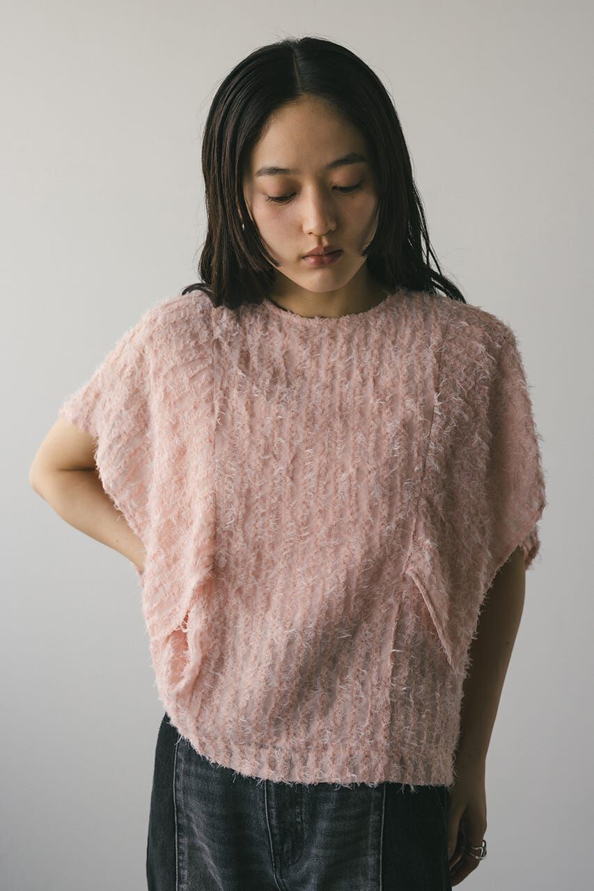 STYLEMIXER「チュールフリンジジャガードトップ」|シャツ・ブラウス|