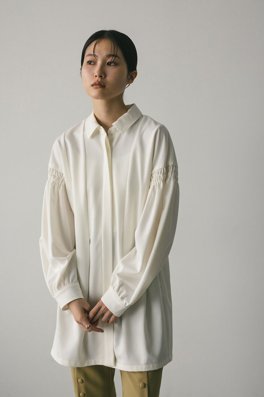 STYLEMIXER「ショルダーシャーリングシャツ」|シャツ・ブラウス|