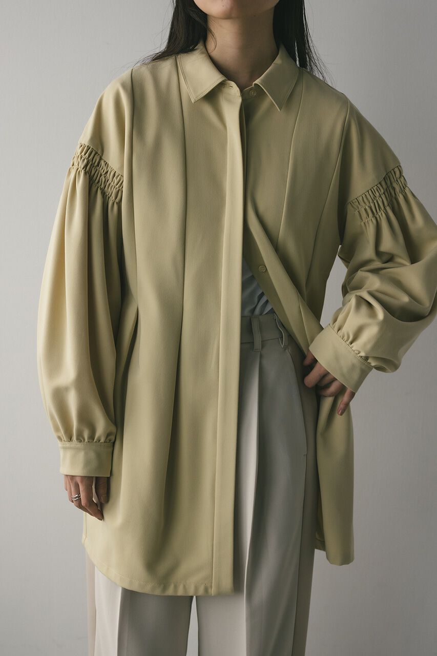 STYLEMIXER「ショルダーシャーリングシャツ」|シャツ・ブラウス|L/YEL1