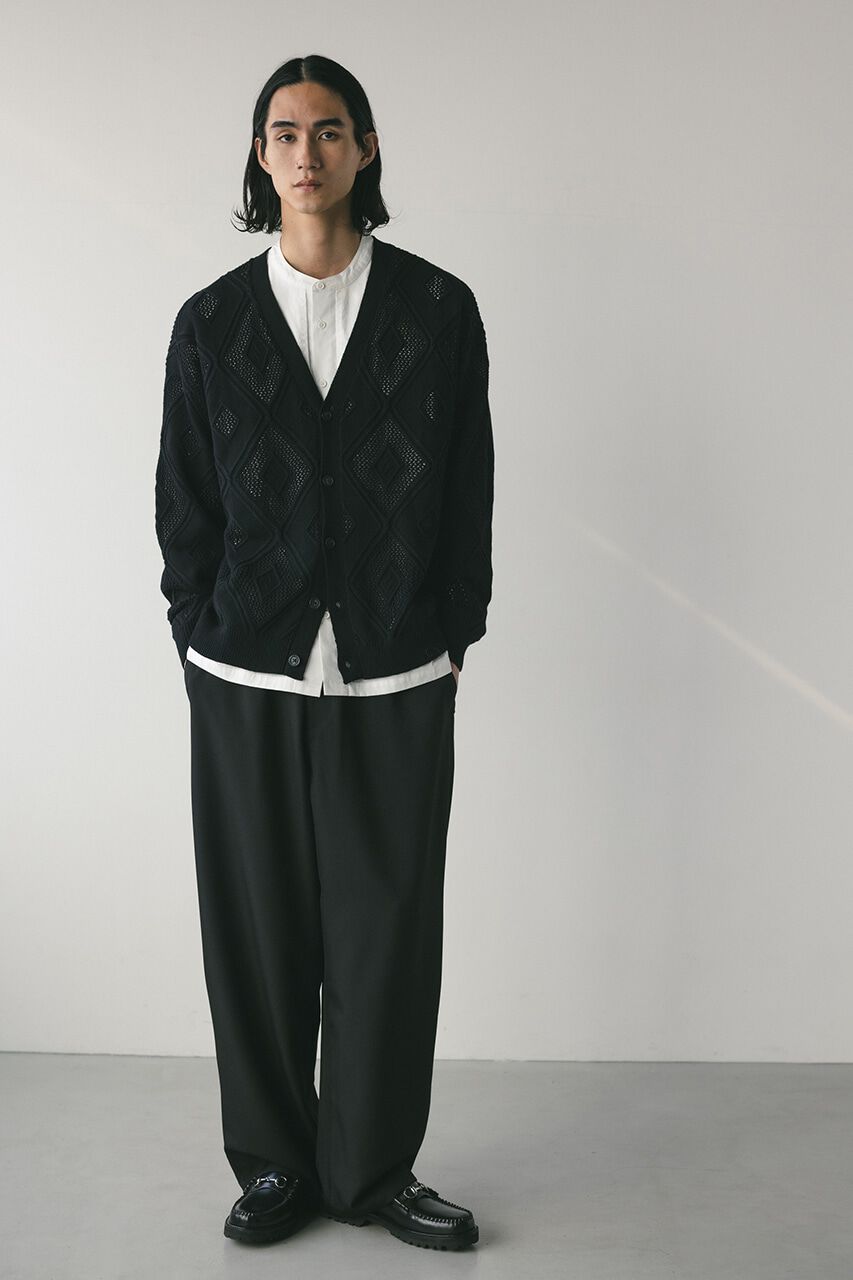 STYLEMIXER「アーガイルメッシュニットカーデ」|カーディガン|