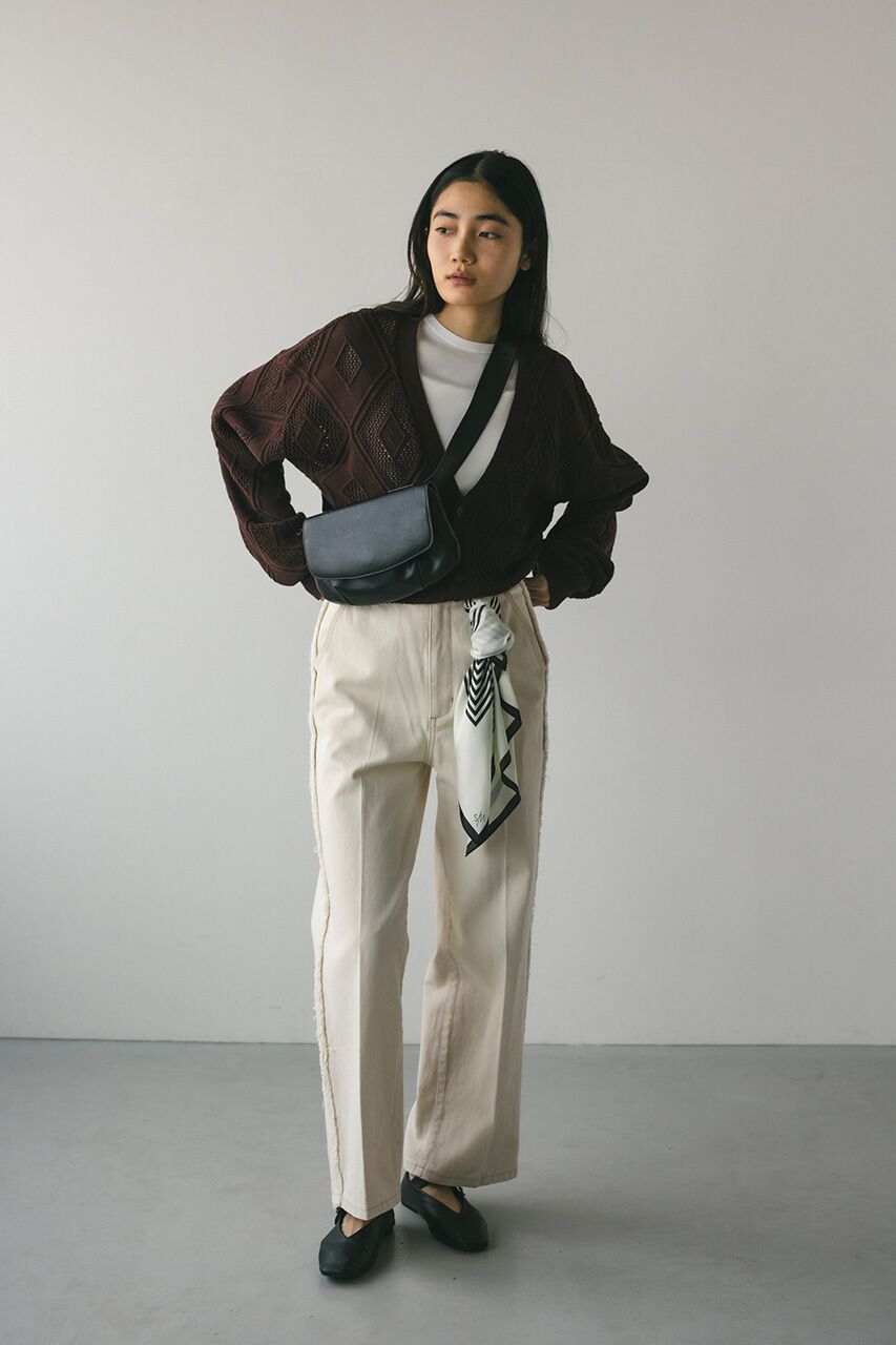 STYLEMIXER「アーガイルメッシュニットカーデ」|カーディガン|