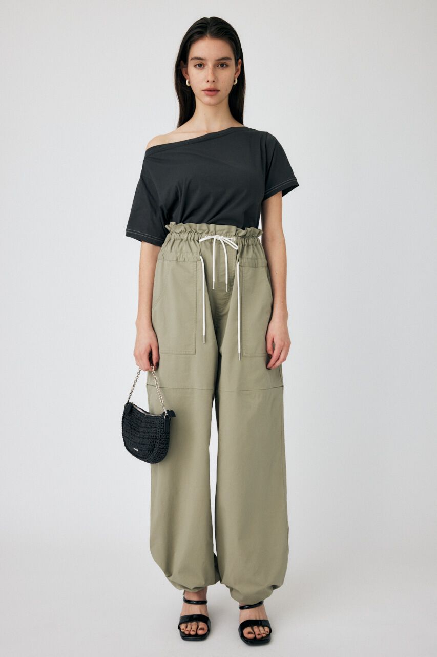MOUSSY「PEEP SHOULDER LOOSE Tシャツ」|Tシャツ・カットソー|L/BLK1