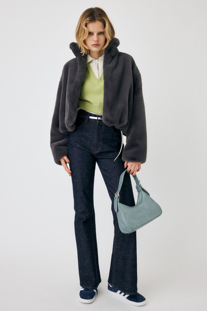 MOUSSY「LAYERED HALF ZIP セーター」|ニット・セーター|