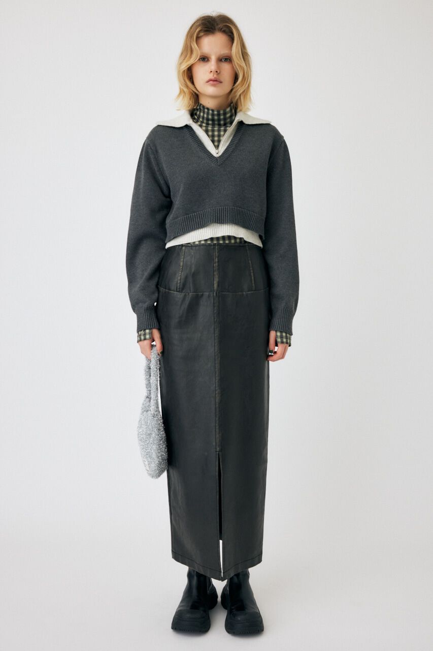 MOUSSY「LAYERED HALF ZIP セーター」|ニット・セーター|