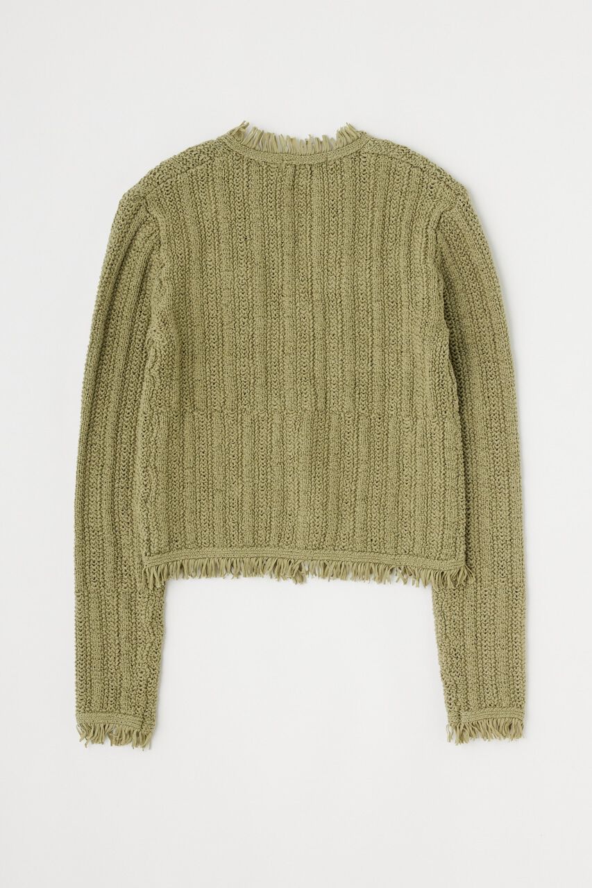 MOUSSY「FRINGE KNIT カーディガン」|カーディガン|
