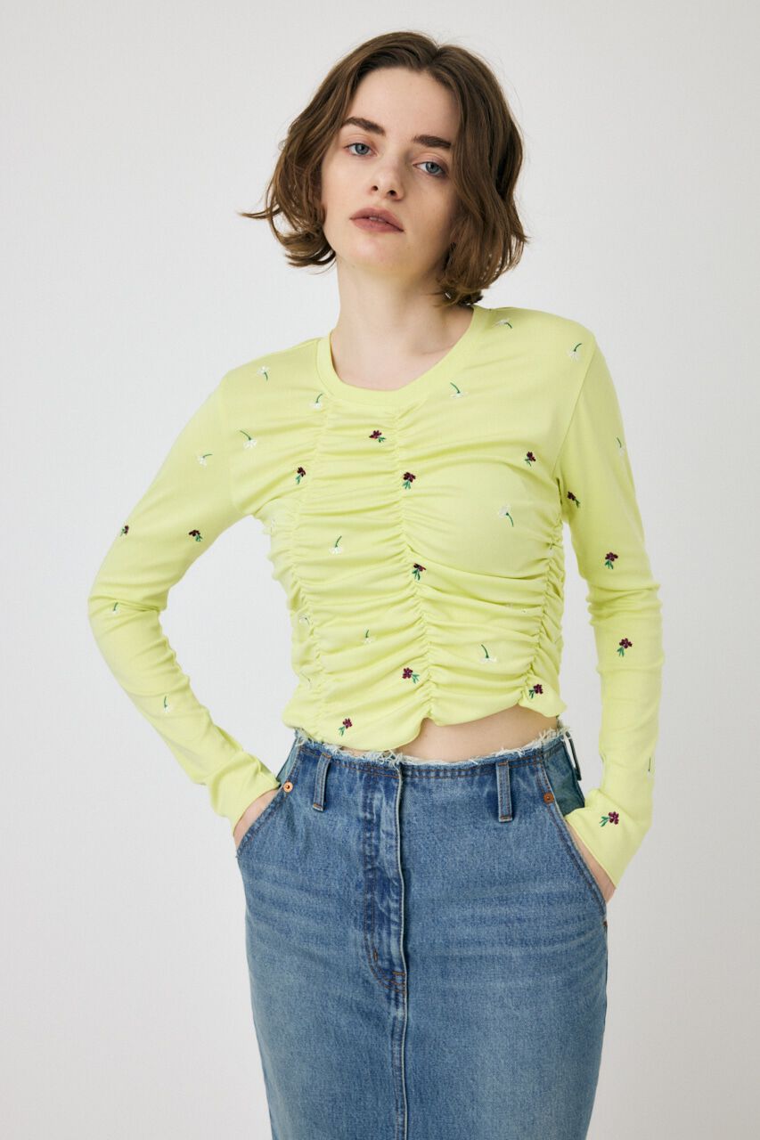 MOUSSY「FLORAL RANDOM GATHER LS Tシャツ」|Tシャツ・カットソー|LIME