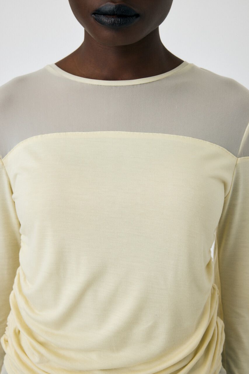 MOUSSY「SHEER LAYERED LS トップス」|Tシャツ・カットソー|