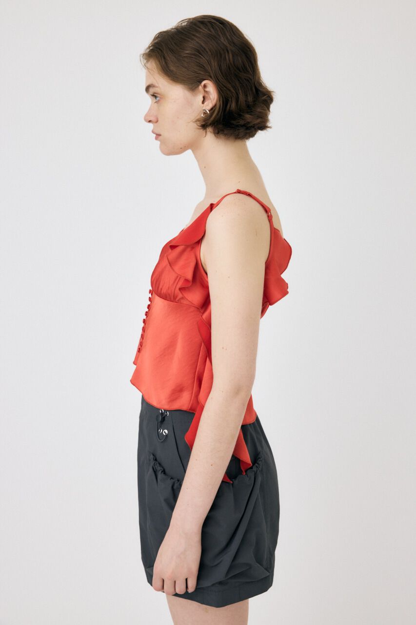 MOUSSY「FRILL STRAP SATIN キャミ」|キャミソール|