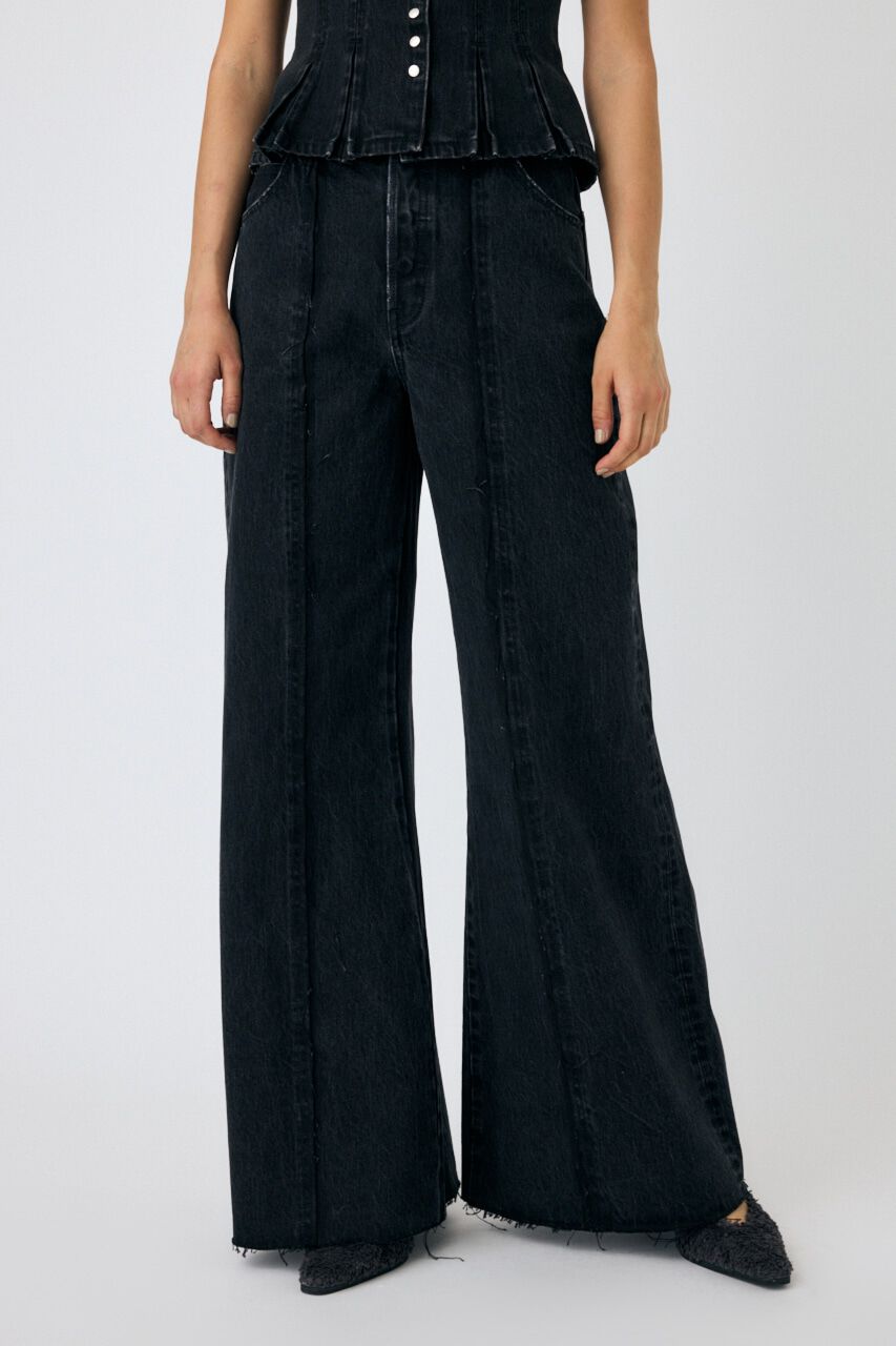MOUSSY「TWO IN ONE ワイドストレートデニム」|デニム|