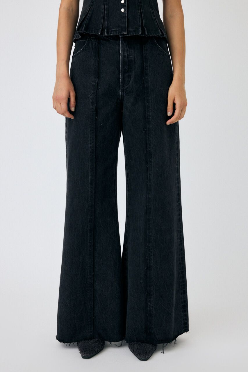 MOUSSY「TWO IN ONE ワイドストレートデニム」|デニム|