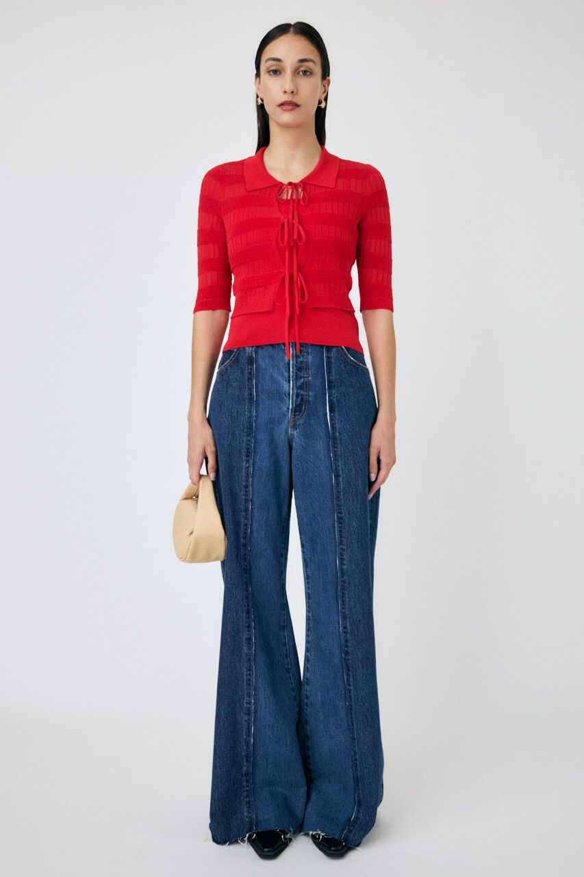 MOUSSY「TWO IN ONE ワイドストレートデニム」|デニム|