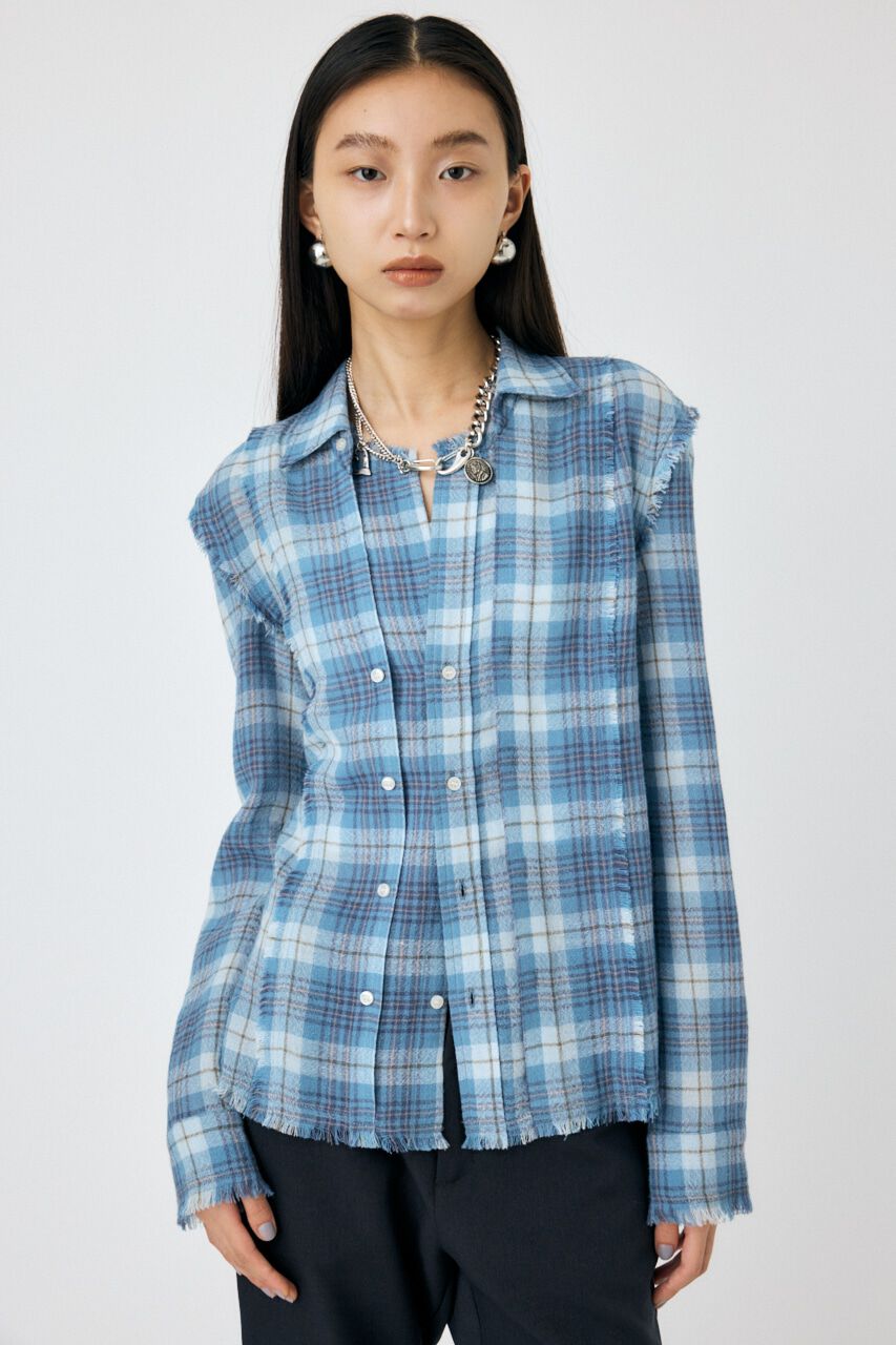 MOUSSY「DOUBLE FRONT TARTAN シャツ」|シャツ・ブラウス|