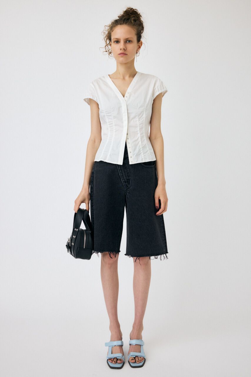 MOUSSY「CAPSLEEVE BUTTON シャツ」|シャツ・ブラウス|