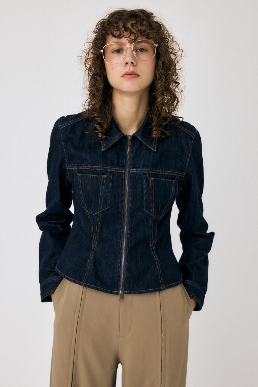 MOUSSY「WAIST TUCK デニムシャツ」|シャツ・ブラウス|D/BLU3