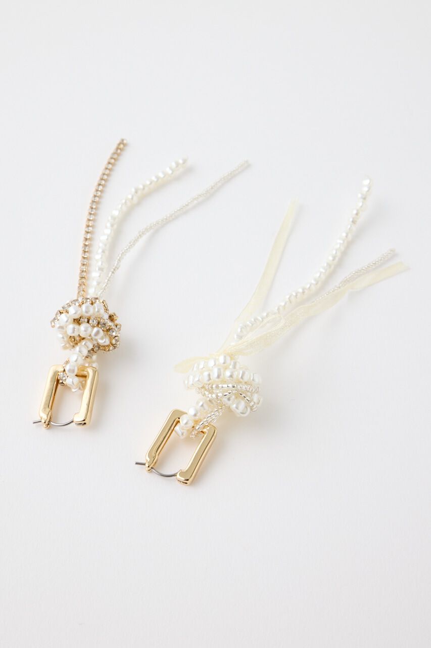 MOUSSY「F/PEARL BIJOU HOOP イヤリング」|ピアス|