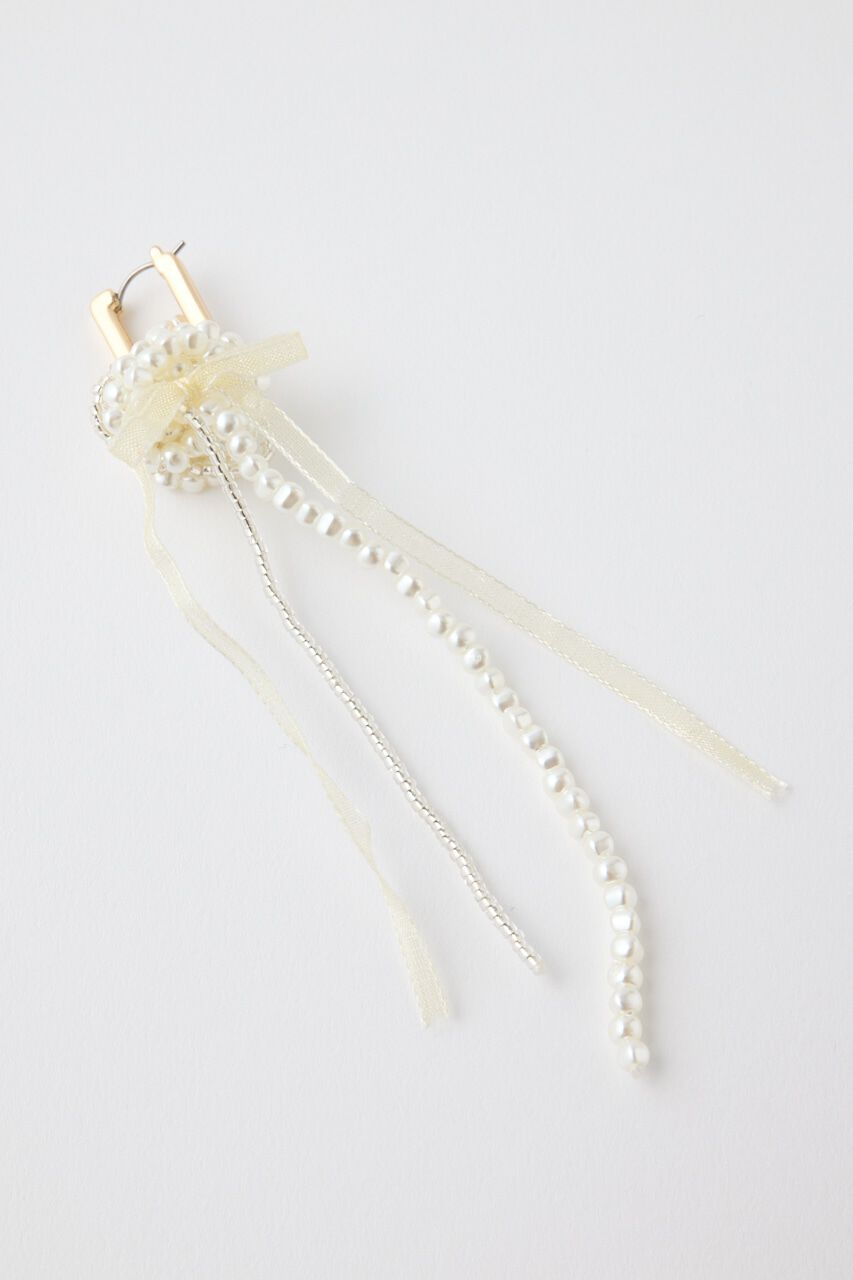 MOUSSY「F/PEARL BIJOU HOOP イヤリング」|ピアス|