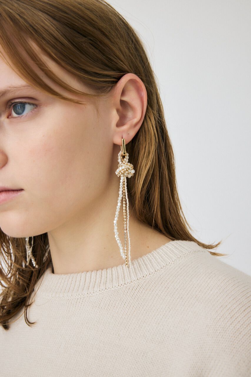 MOUSSY「F/PEARL BIJOU HOOP イヤリング」|ピアス|