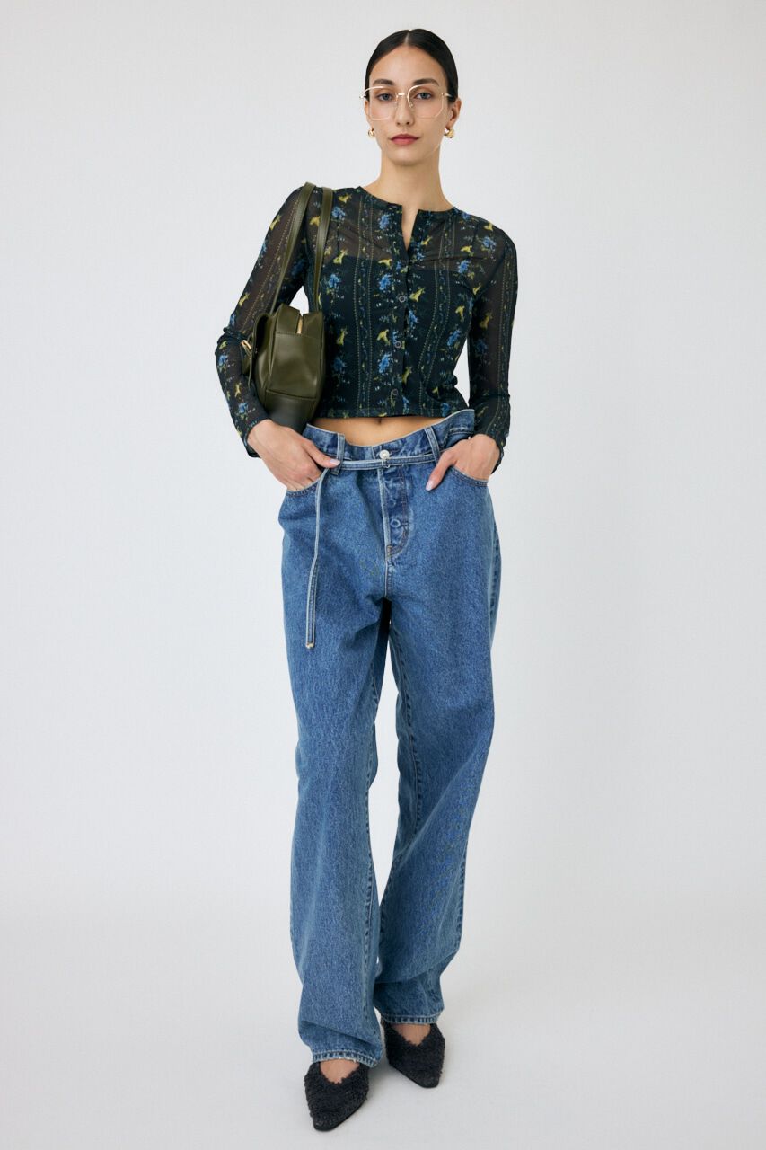 MOUSSY「FLORAL シアーシャツ」|シャツ・ブラウス|