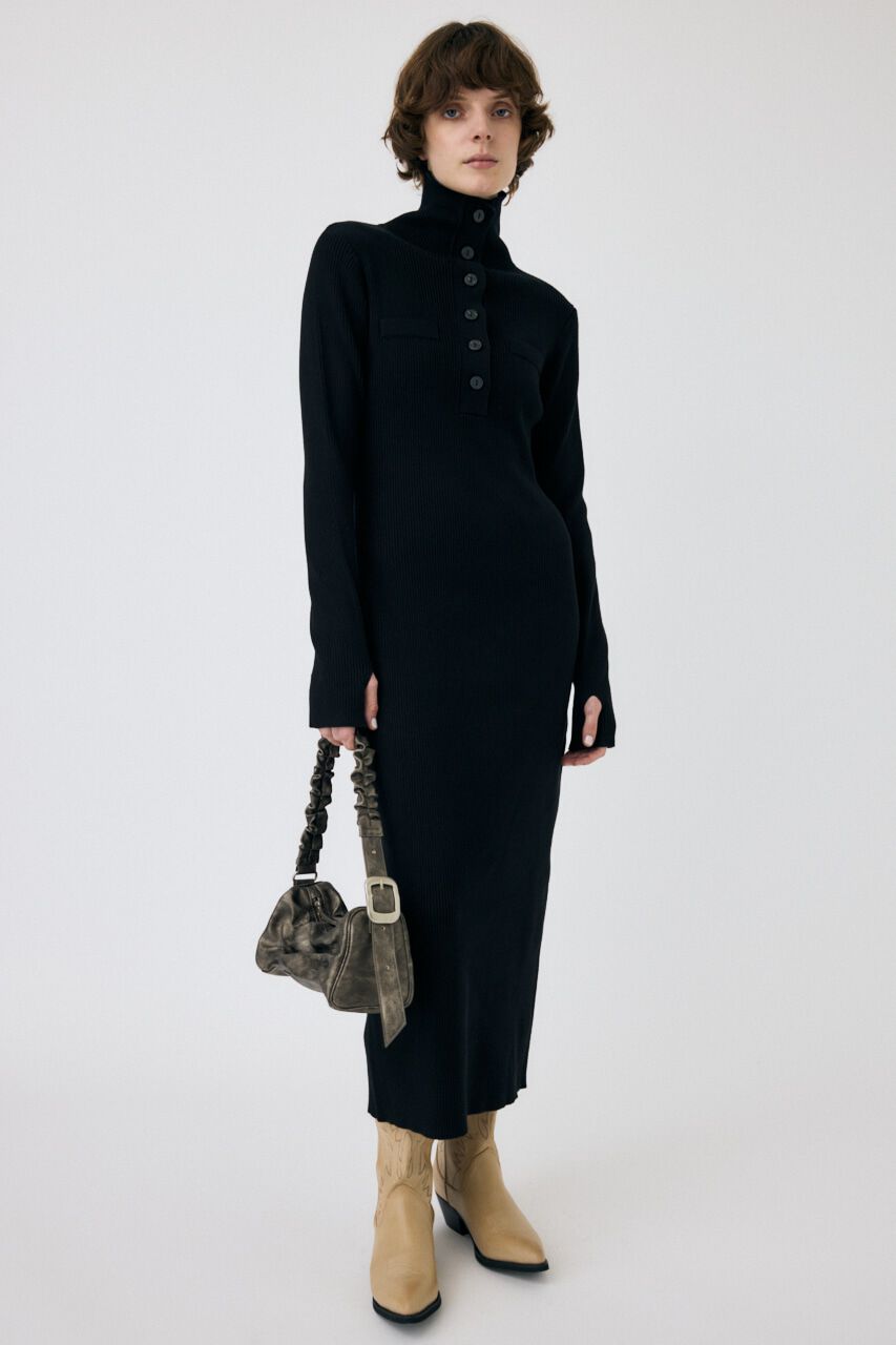 MOUSSY「RIB KNIT ロングドレス」|ワンピース|