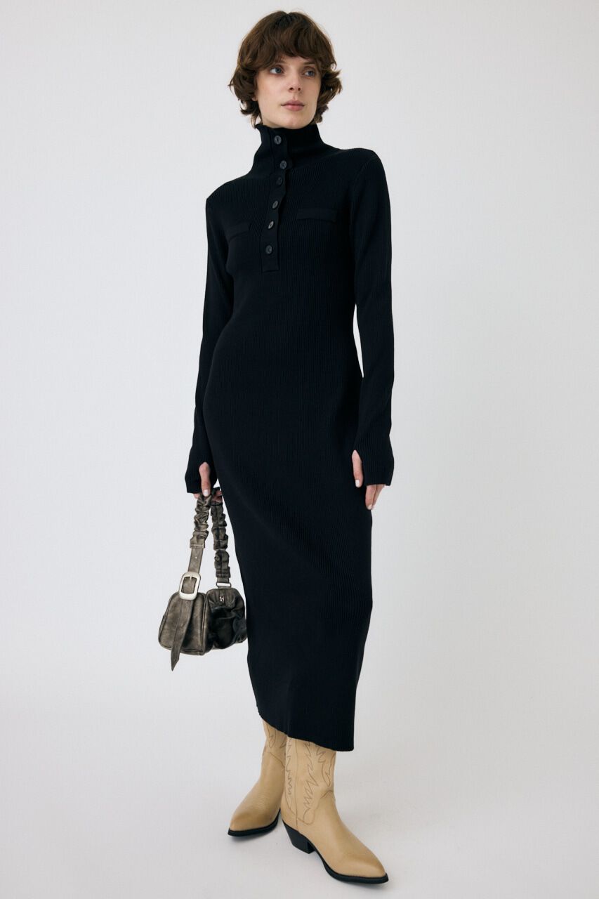 MOUSSY「RIB KNIT ロングドレス」|ワンピース|
