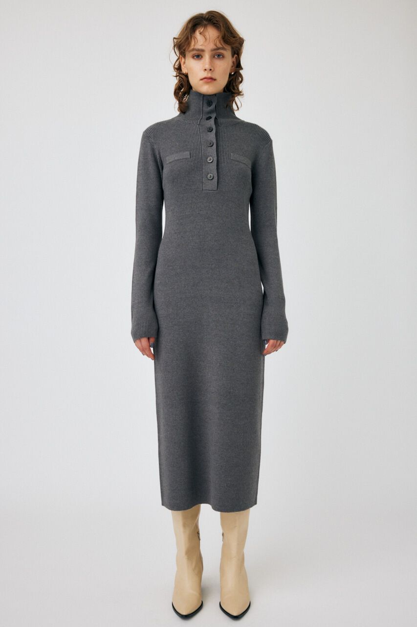 MOUSSY「RIB KNIT ロングドレス」|ワンピース|
