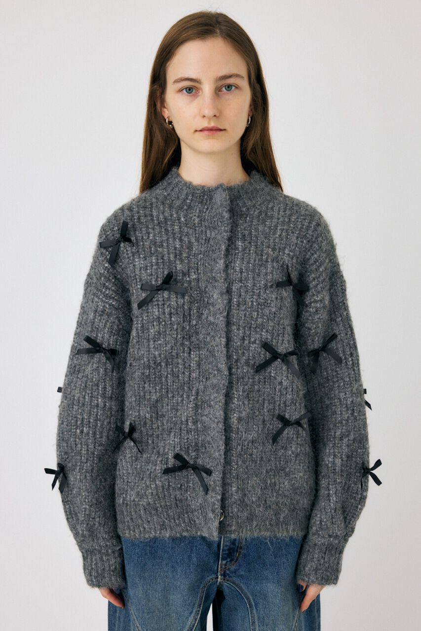 MOUSSY「RIBBON FANCY カーディガン」|カーディガン|