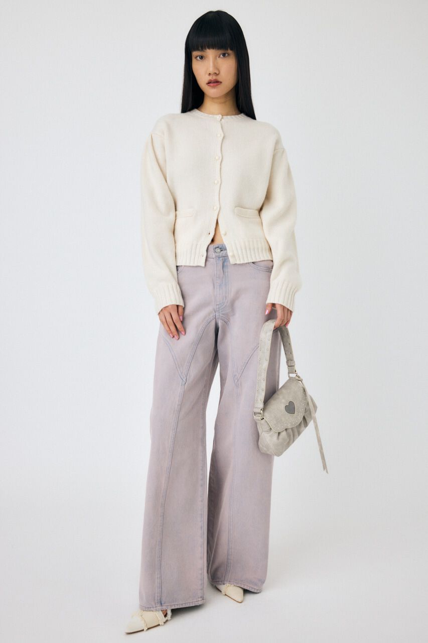 MOUSSY「BUTTON UP ニットカーディガン」|カーディガン|