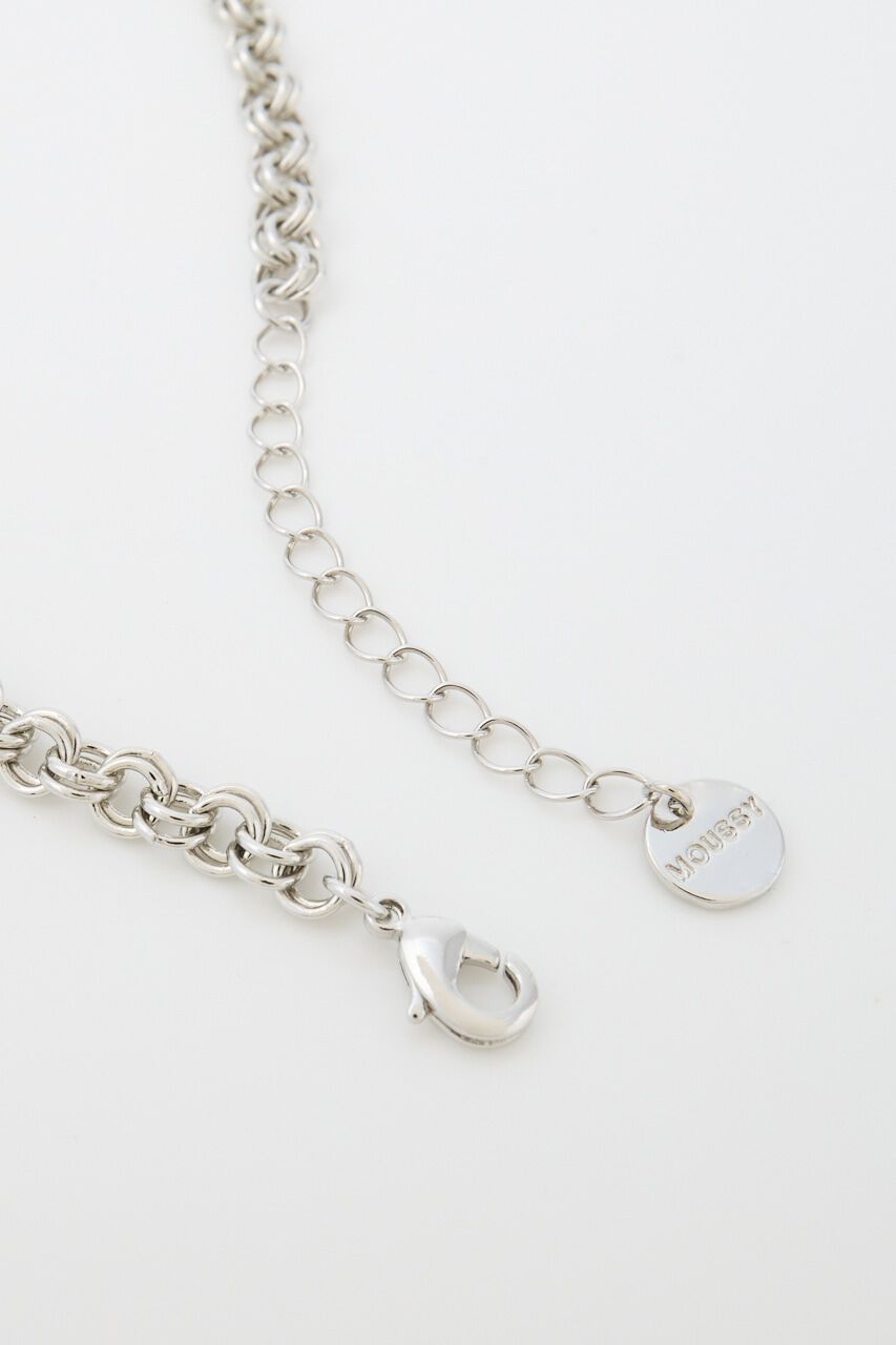 MOUSSY「DISTORTED F/PEARL ネックレス」|ネックレス|