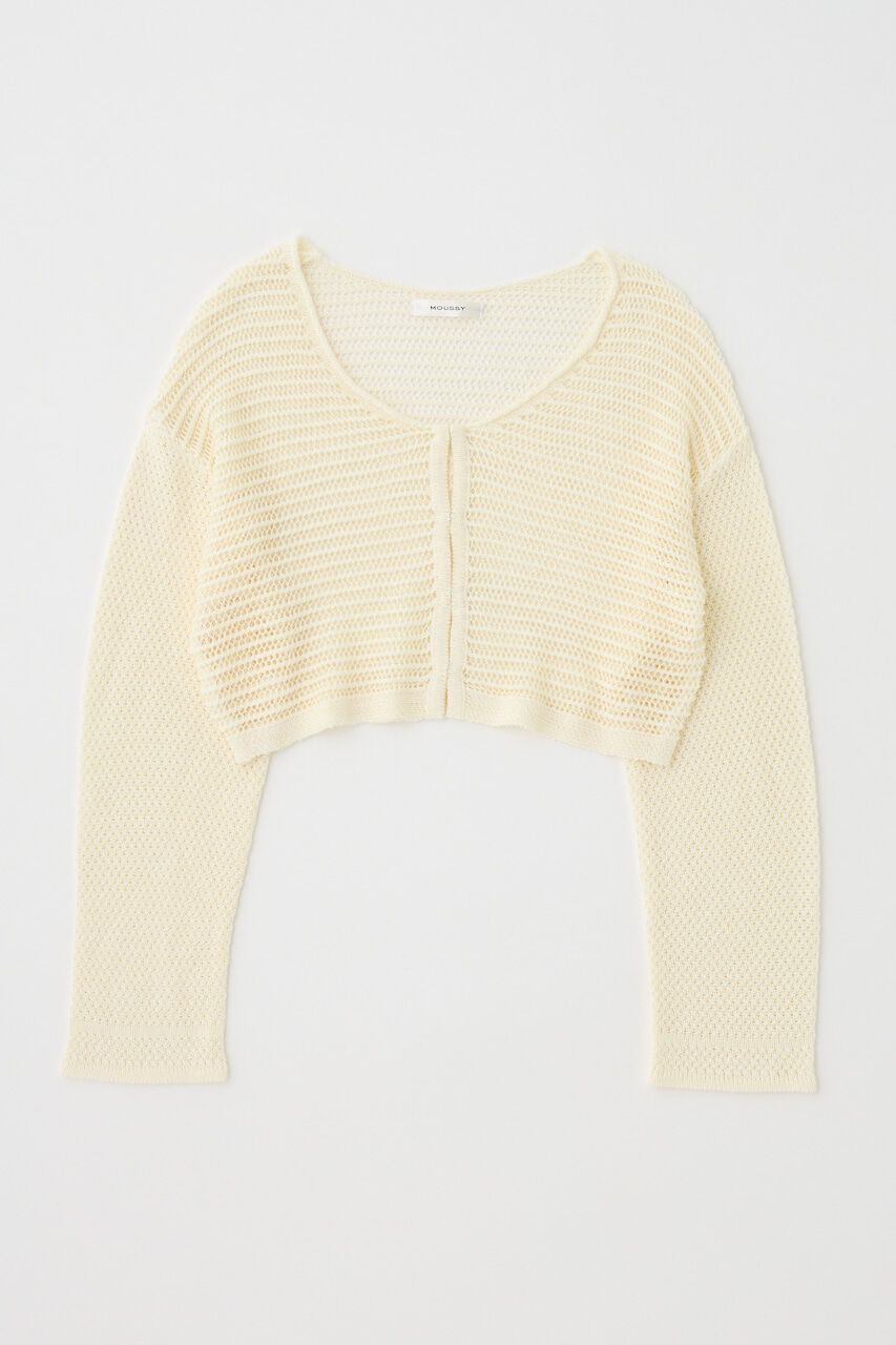 MOUSSY「OPEN WORK KNIT カーディガン」|カーディガン|O/WHT1