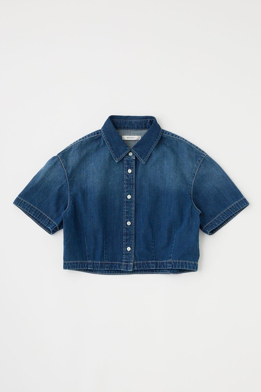 MOUSSY「DENIM CROP シャツ」|シャツ・ブラウス|