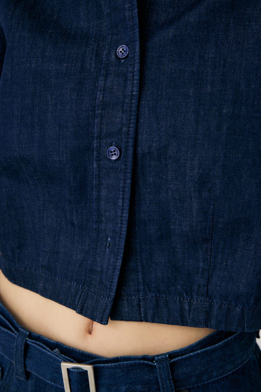 MOUSSY「DENIM CROP シャツ」|シャツ・ブラウス|